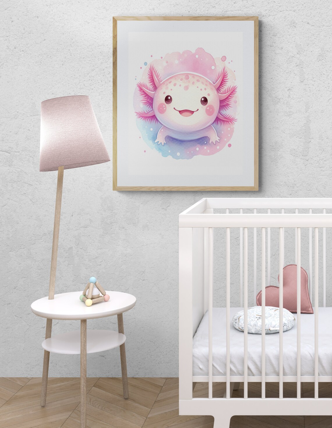 Axolotl Nursery Decor Art Print, Cute Wall Art - Image 2