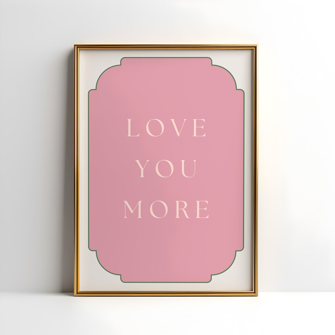 Love You More Quote Print, Romantic Wall Art - Image 3