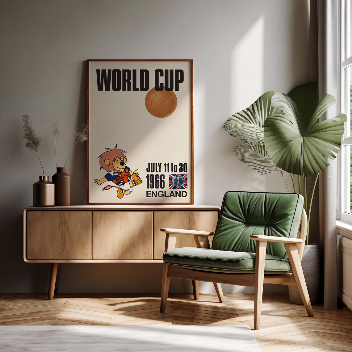 World Cup 1966 Vintage Football Travel Poster - Image 3