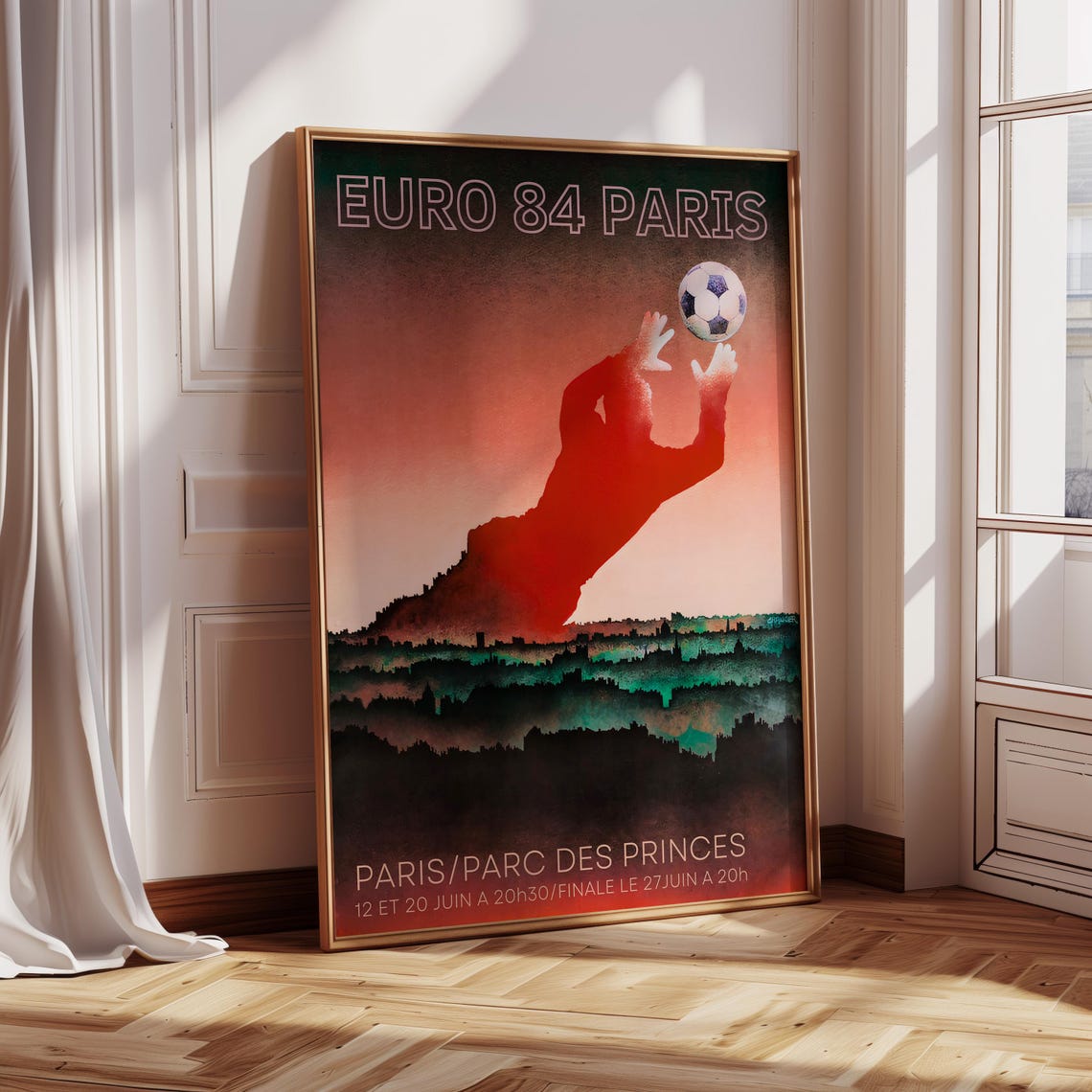 Euro 1984 Print Euro Cup Poster Football Poster Soccer Poster Sports Wall Art Vintage Euro Cup Football Print Soccer Print - Image 4
