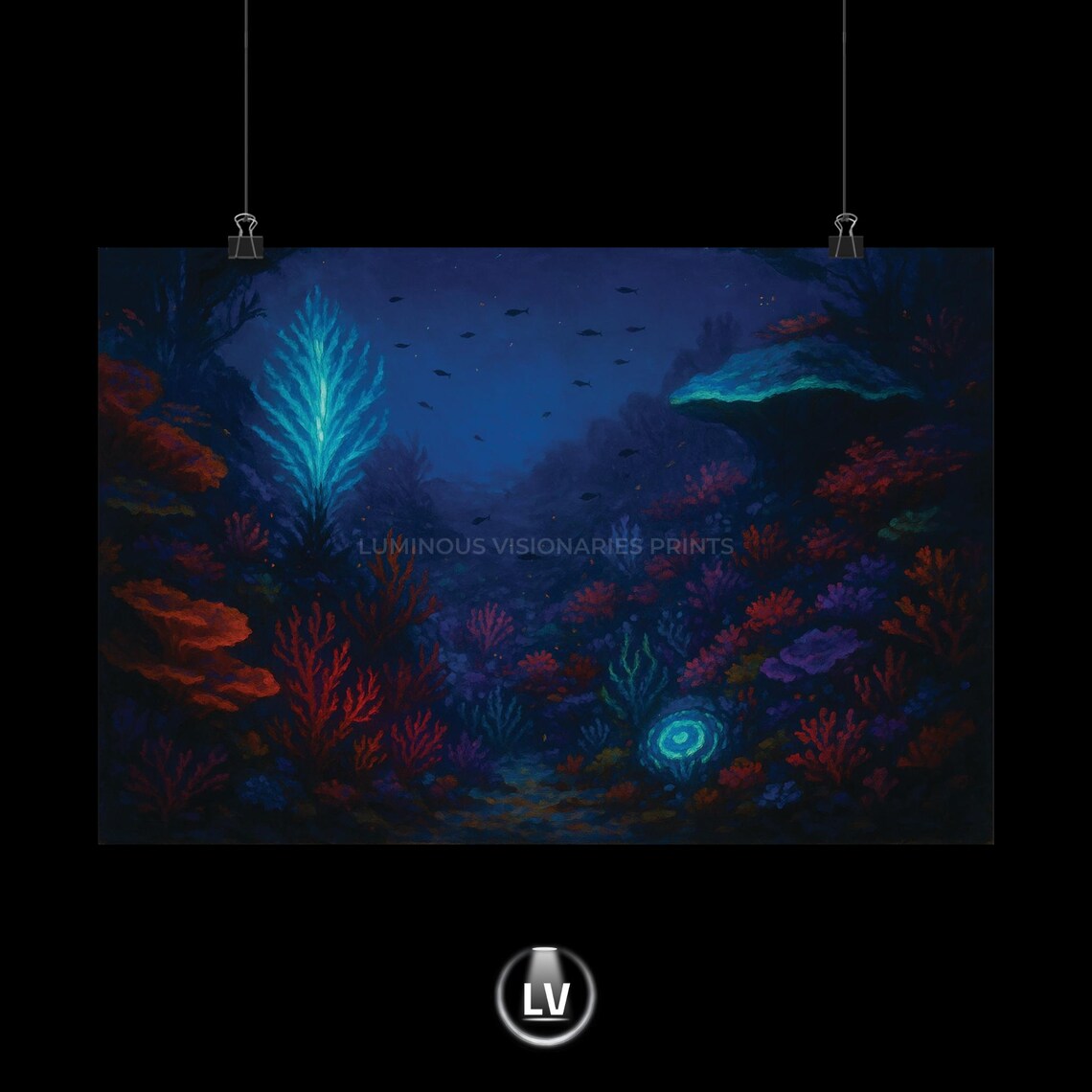 Underwater Coral Reef Poster, Ocean Lover Gift