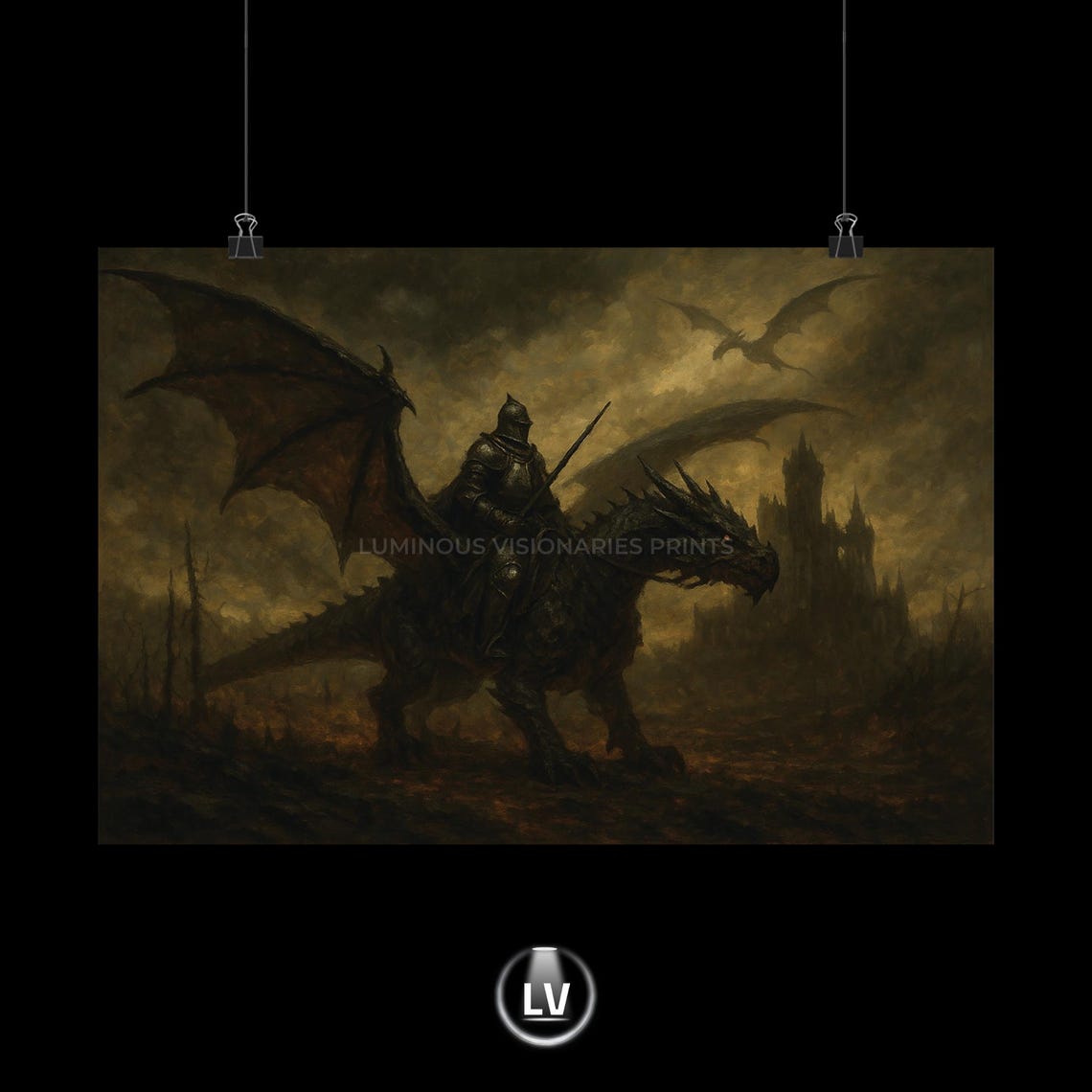 Epic Fantasy Dragon Poster For Home Decor Wall Art Gaming Room Gift Fans Dark Knight Artwork Apfsf 2