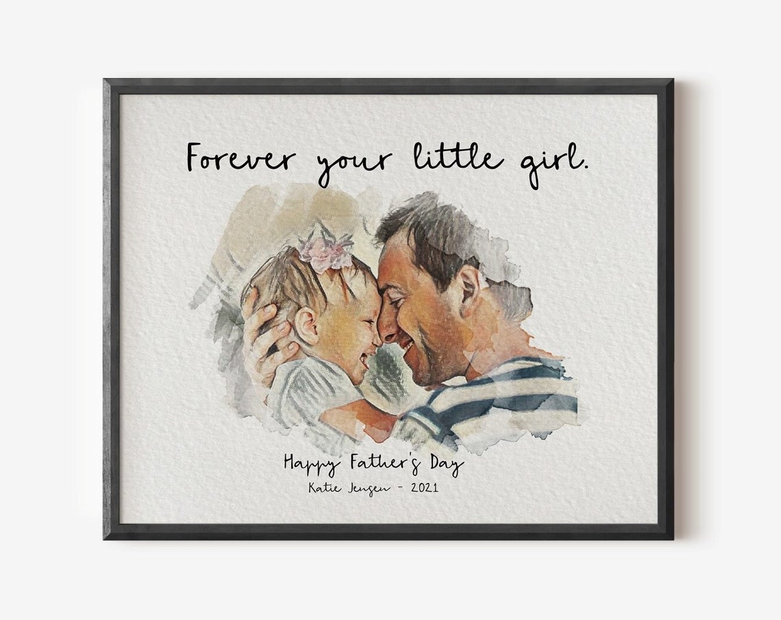 Personalized Fathers Day Gift Custom Dad Portrait Fathers Day Unforgettable Dad Drawing Birthday Art Gift Meaningful Artwork