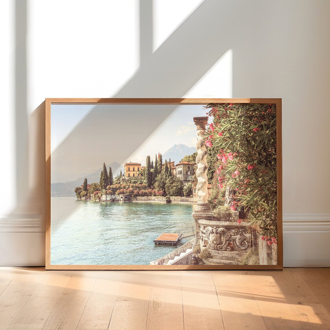 Lake Como Villa Monastero Terrace View Varenna Italy Travel Poster