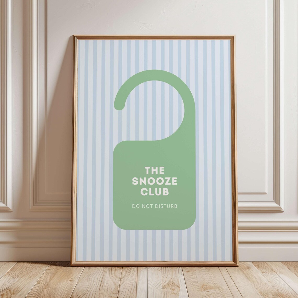 The Snooze Club Do Not Disturb Funny Door Hanger Bedroom Poster