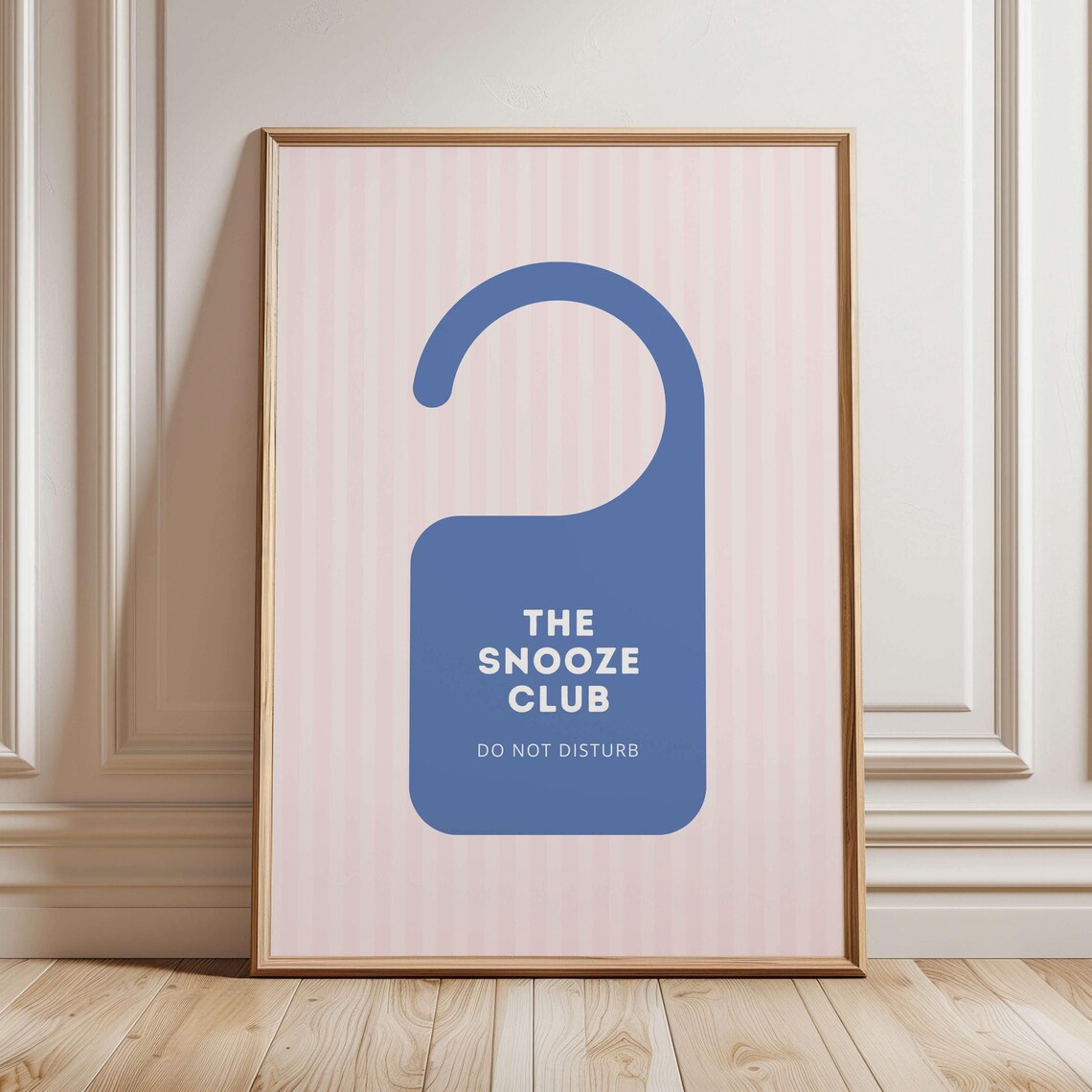 The Snooze Club Do Not Disturb Door Hanger Homebody Bedroom Poster