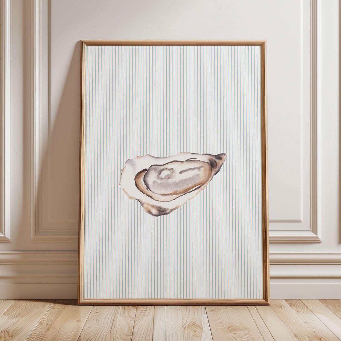 Oysters Kitchen Art Print, Trendy Seafood Decor
