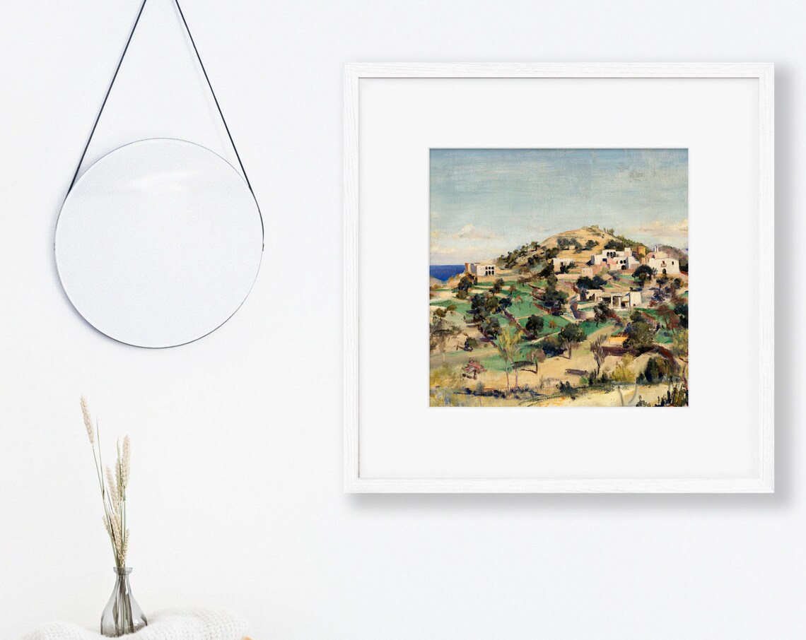 Square Mexican Landscape, Vintage Tropical Art Print - Image 2