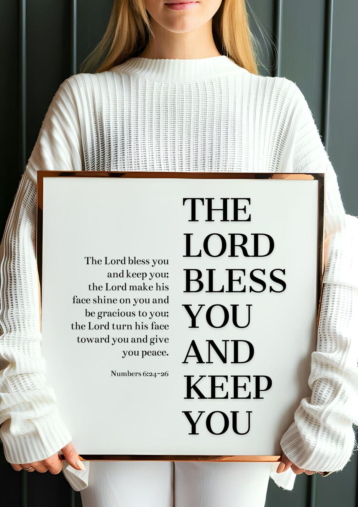 The Lord Bless You And Keep You Numbers 6 Scripture Wall Art Poster Print - Image 4