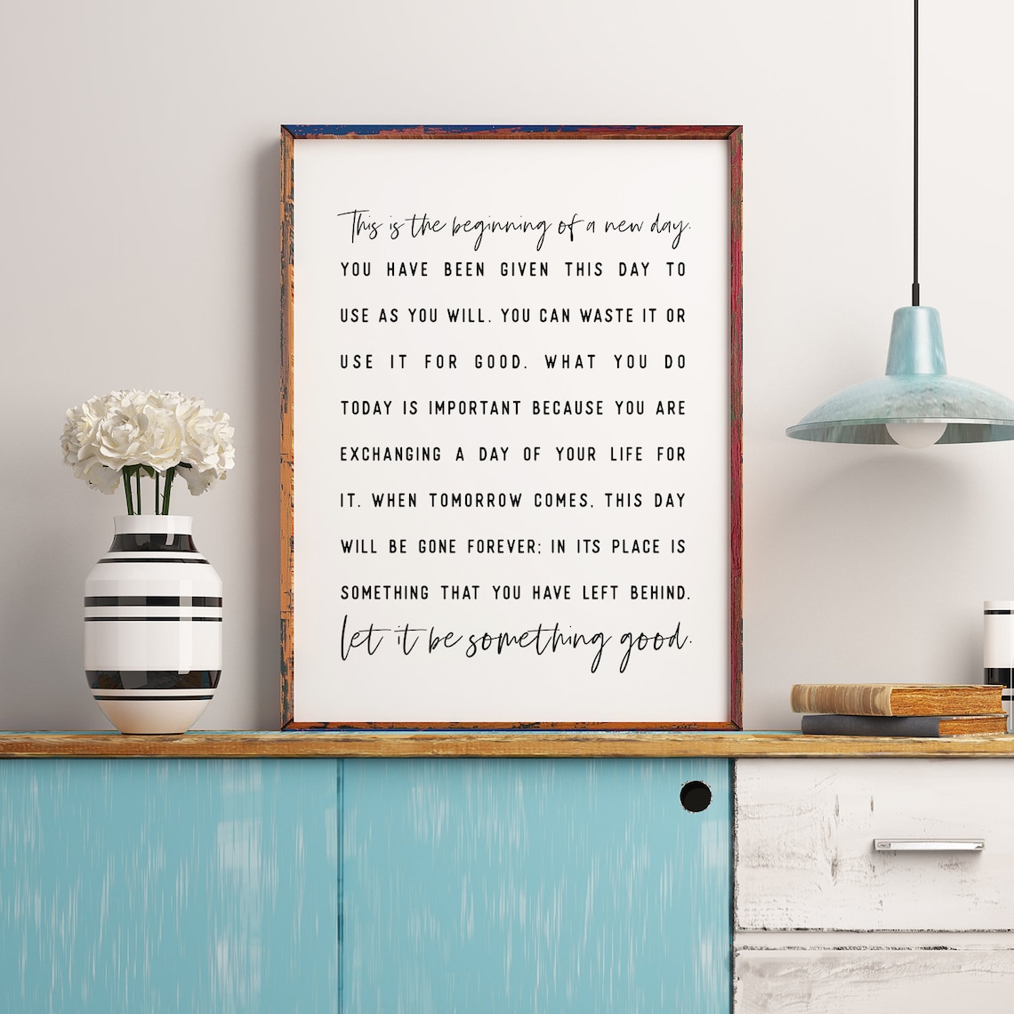 This Is The Beginning Of A New Day Quote Art Print - Image 2