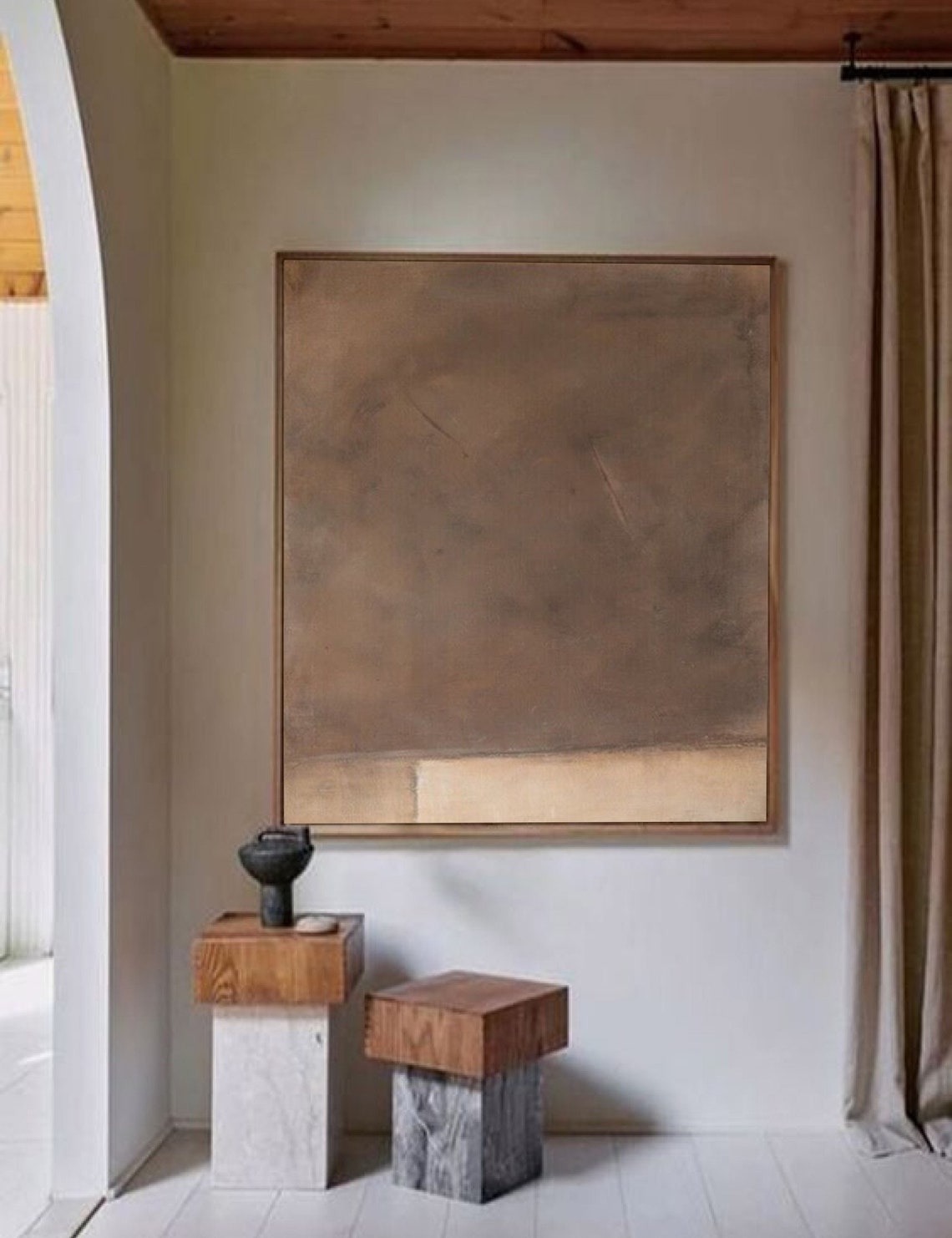 Copper Brown Gradient Wabi Sabi Minimalist Abstract Art Poster - Image 2