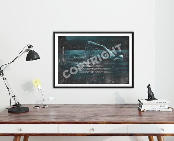 Swimming Motivational Print 08 If Youre Not Sweating 12x8 Glossy Art Photo Poster Gift