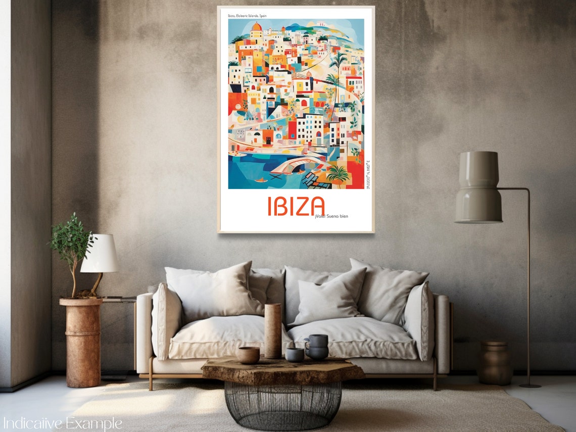 Ibiza Travel Print Ibiza Print Ibiza Poster Ibiza Wall Art Destination Print Poster Travel Poster Ibiza Pop Art Travel Art - Image 3