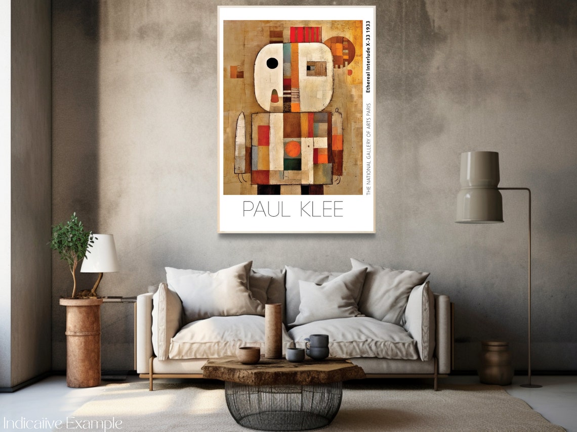 Paul Klee Ethereal Interlude X-33 1933 Geometric Figure Art Poster - Image 3