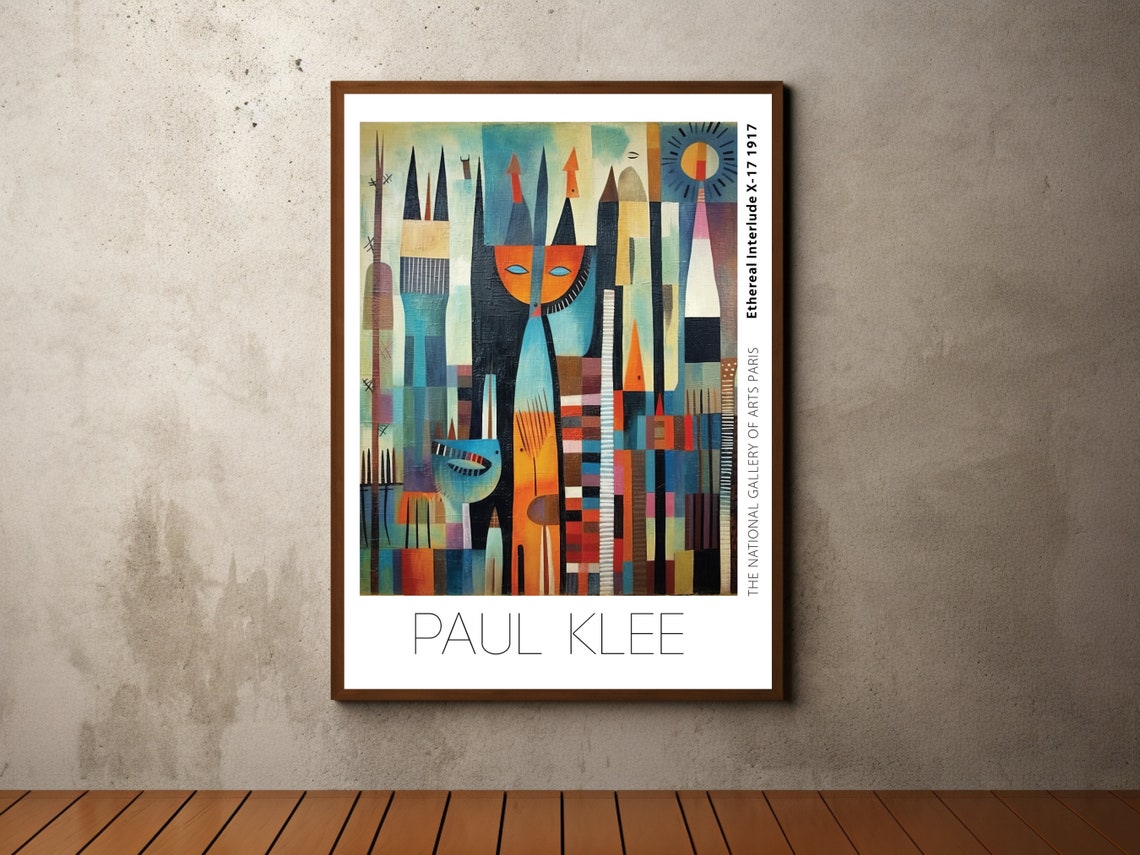 Paul Klee Ethereal Interlude X-17 1917 Abstract Towers Art Poster