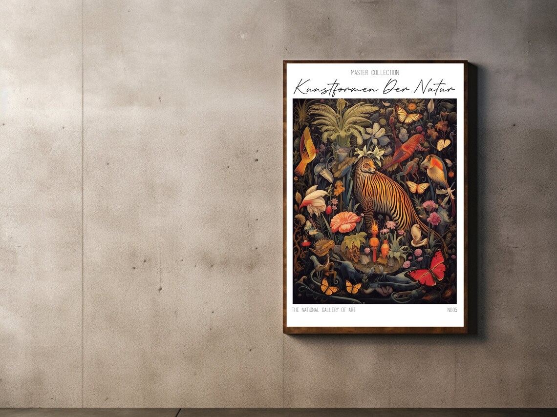 Kunstformen Der Natur Tiger Jungle Exotic Butterflies Poster - Image 2