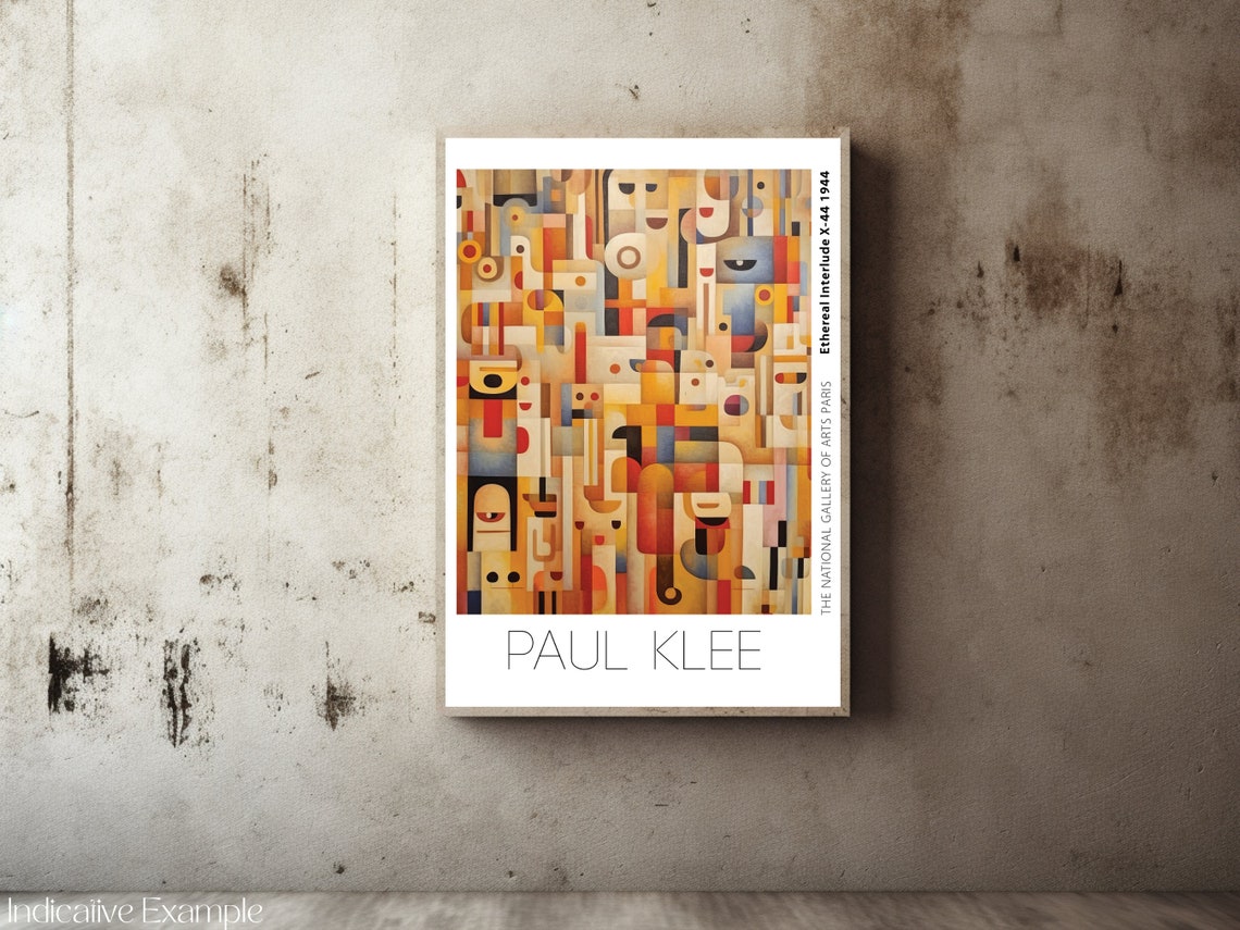Paul Klee Ethereal Interlude X-44 1944 Warm Abstract Art Poster - Image 2