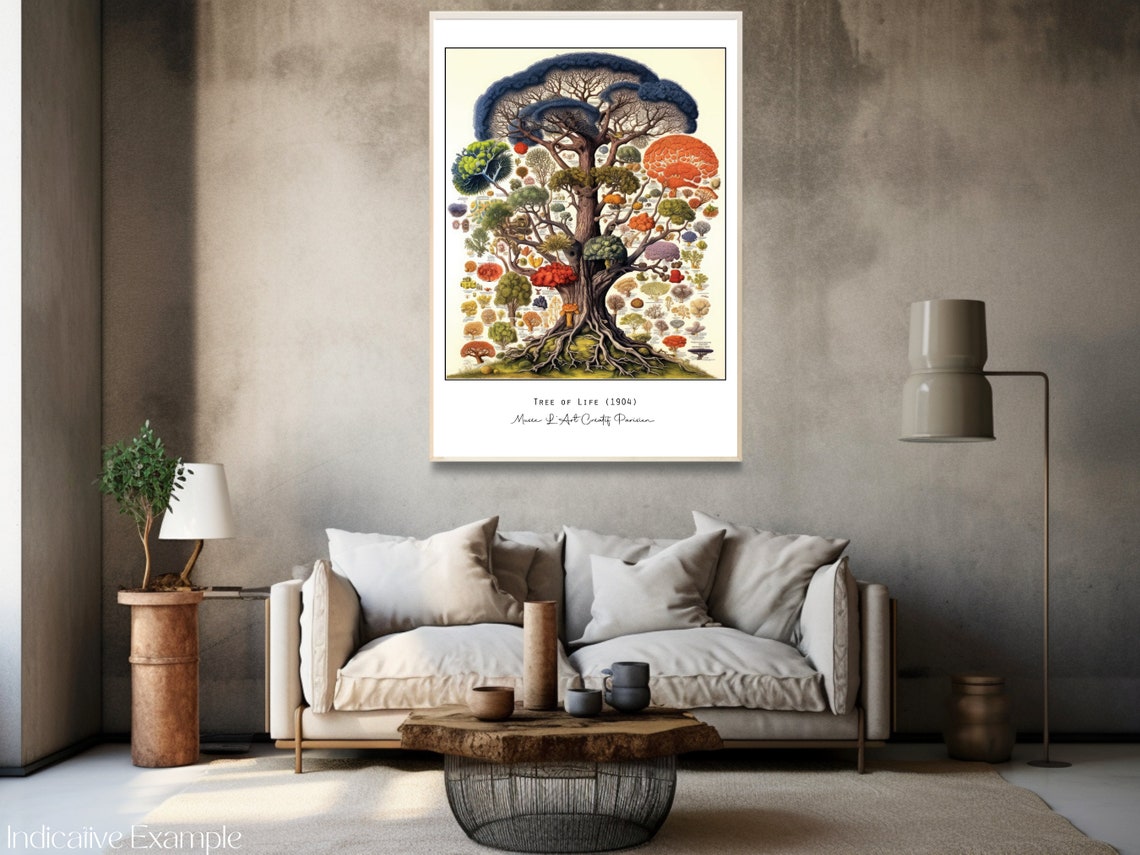 Tree Of Life 1904 Haeckel Inspired Natural History Art Poster - Image 3