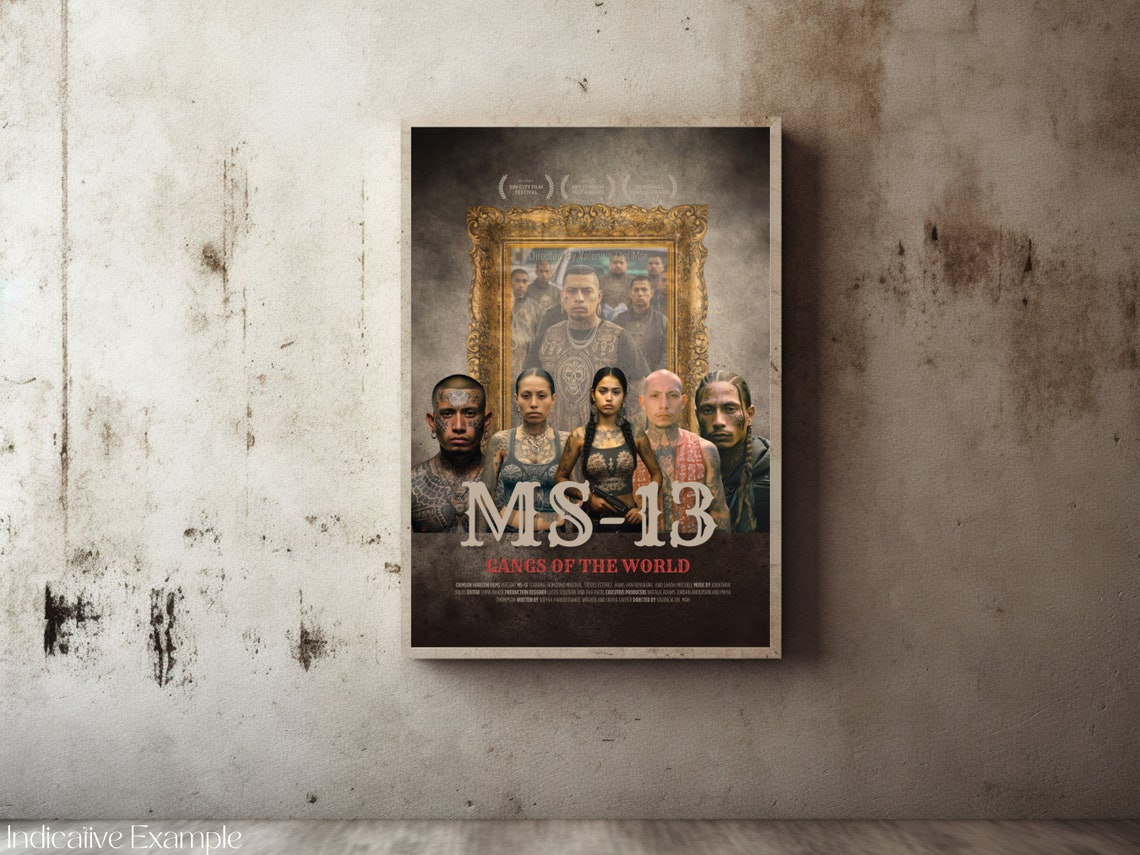 Vintage Film Movie Poster Gangs Ms 13 True Crime Print Movie Film Art Print Art Wall Art Film Print Art Poster Gift - Image 2