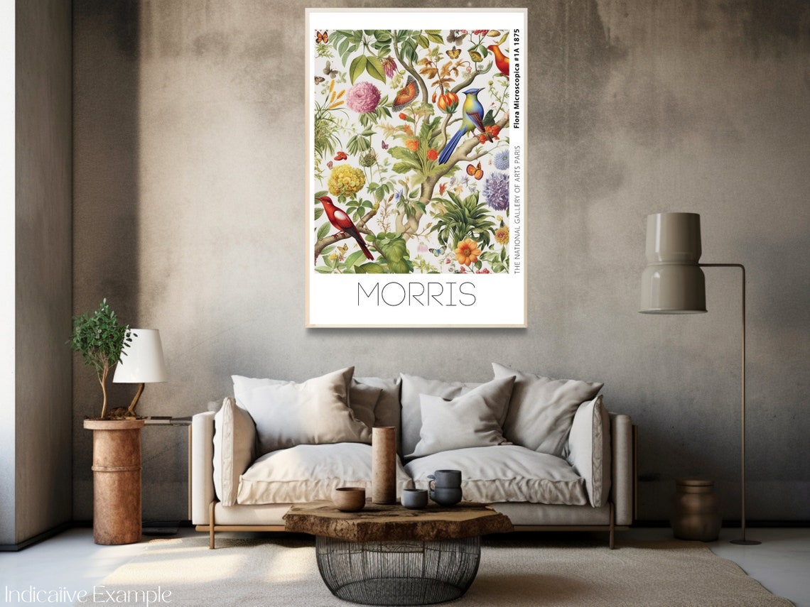 William Morris Flora Microscopica 1875 Bird Botanical Art Poster - Image 3