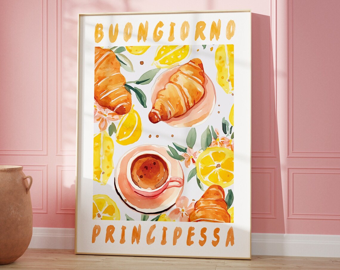 Buongiorno Principessa Italy Coffee Kitchen Art Print