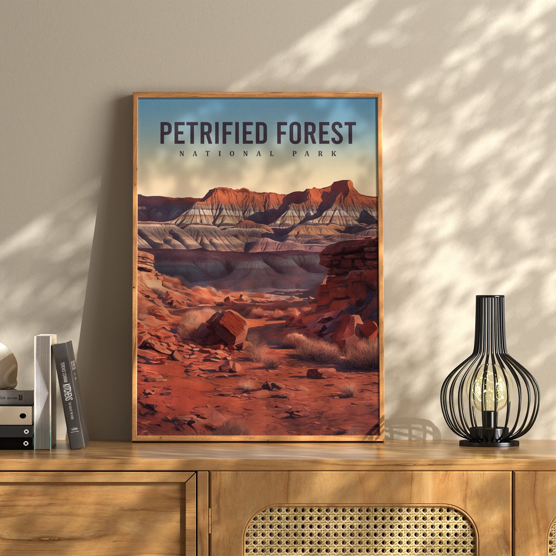 Petrified Forest National Park Painted Desert Badlands Vintage Poster