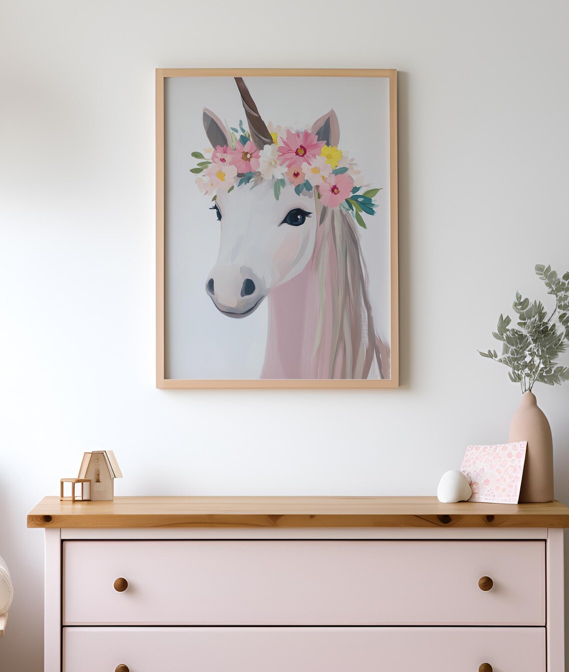 Pastel Unicorn Fantasy Nursery Wall Art Print - Image 3