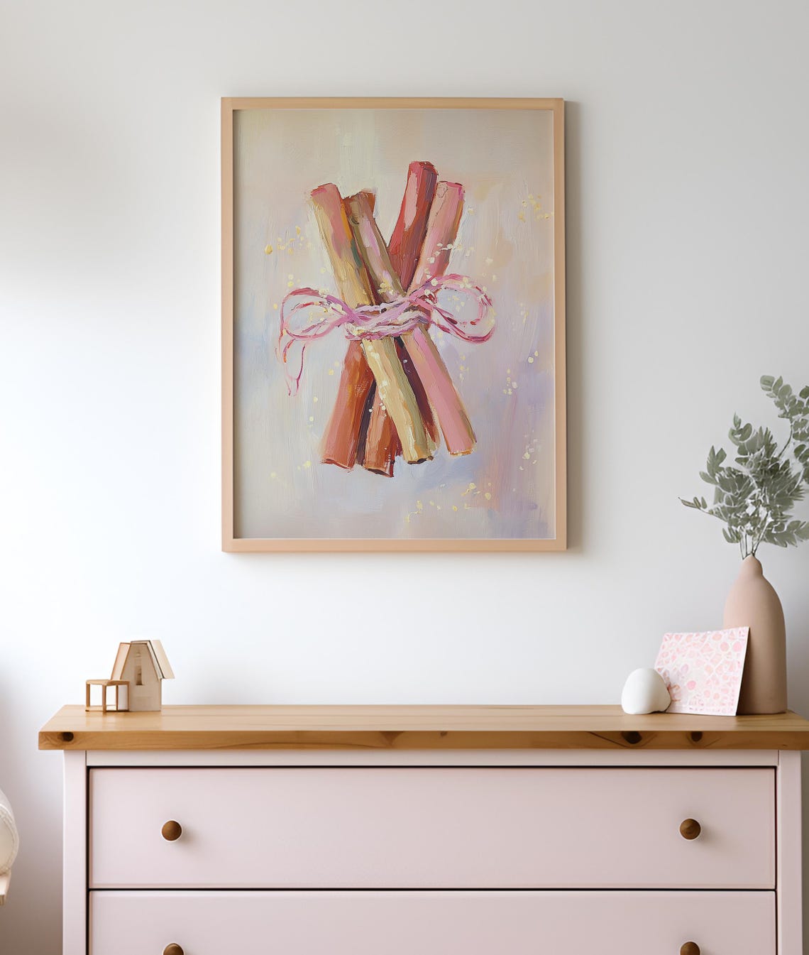 Cinnamon Sticks Tied With Ribbon Rustic Christmas Kitchen Poster - Image 2