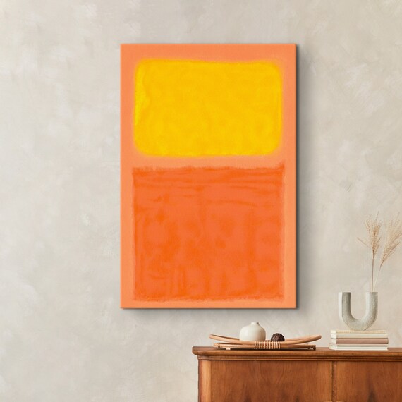 Mark Rothko Yellow And Orange Mark Rothko Paintings Exhibition Poster Expressionism Art Rothko Reproduction Art Rothko Glass Art
