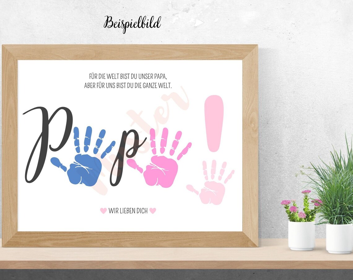Handprint Gift for Dad, Birthday Gift Idea