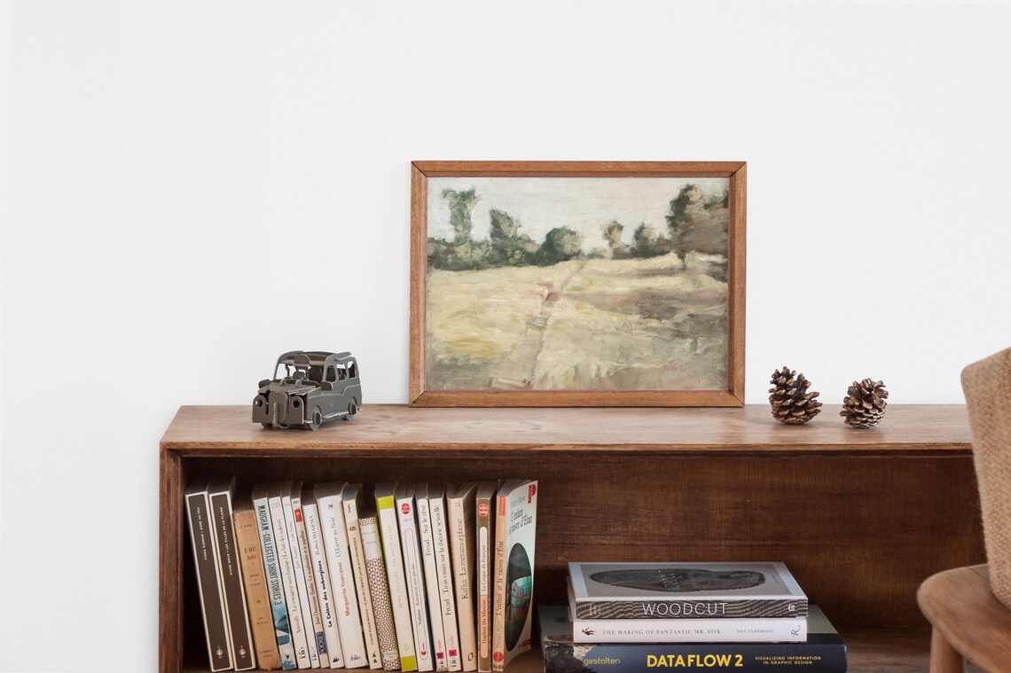 Abstract Fall Field, Painterly Autumn Landscape - Image 2
