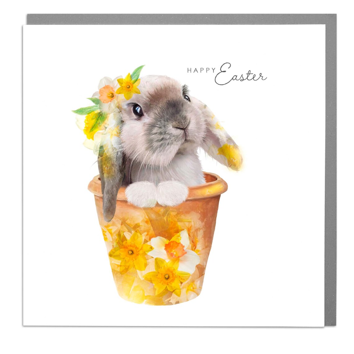 Happy Easter Bunny In Pot, Card By Lola Design