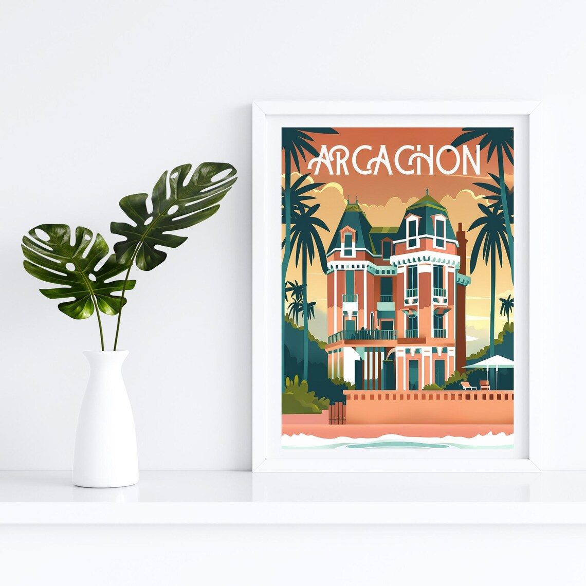 Arcachon Vintage Travel Poster, France Coastal Art Print - Image 4