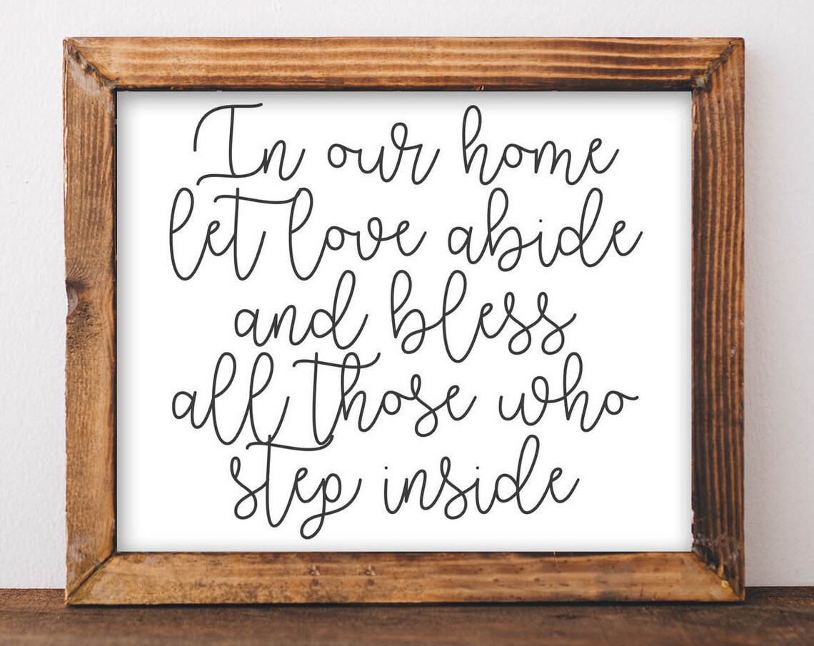 Let Love Abide Farmhouse Quote Art Print