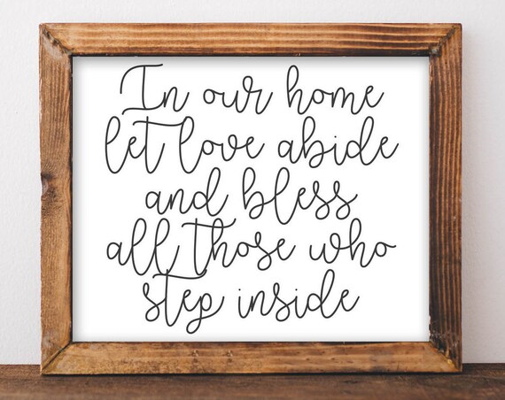 Let Love Abide Farmhouse Quote Art Print