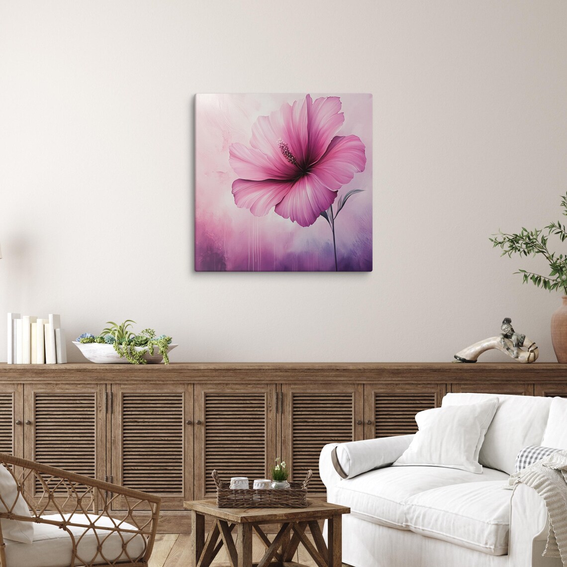 Pink Musk Flower Print Pink Wall Art Musk Monkey Flower Painting Print Wall Art Pink Flower Wall Art Musk Flower Art - Image 3
