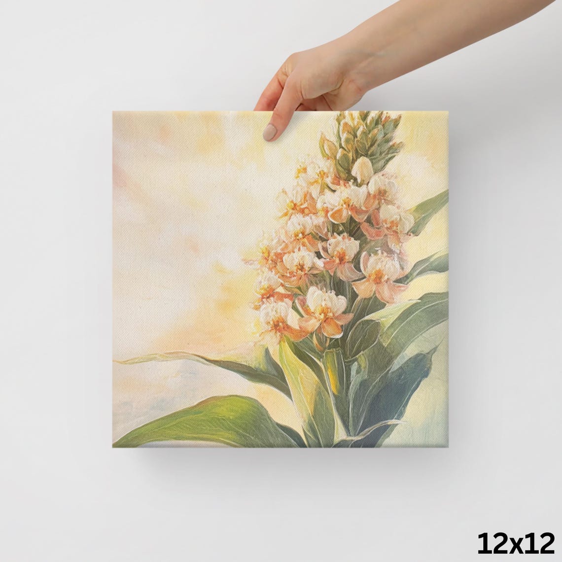Tropical Milkweed Sunlit Peach Orange Backlit Glow Radiant Art Poster - Image 2