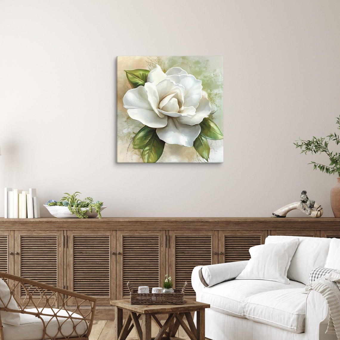 Gardenia Flower Print Flower Painting Print Wall Art Gardenia Art Gardenia Lover Gifts White Flower Wall Art - Image 5