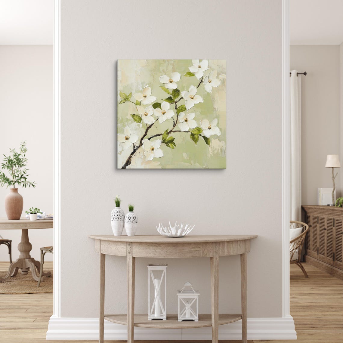 Dogwood Flower Print Flowering Dogwood Plant Art Print Dogwood Flower Painting Print Flower Wall Art White Cornus Florida - Image 5