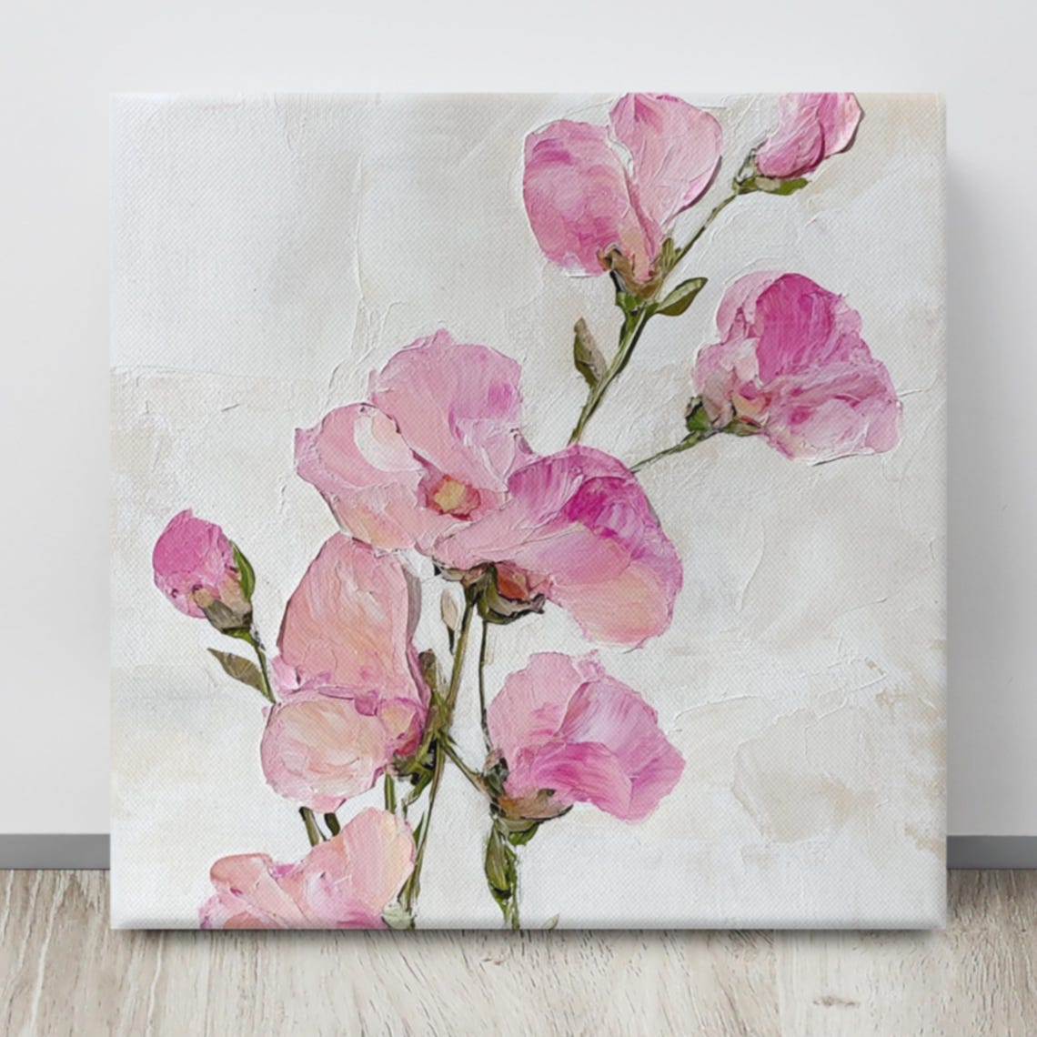 Sweet Pea Flower Wall Art Painting Print Living Room Wall Art Sweet Pea Art Flower Painting Print Nature Artwork - Image 4