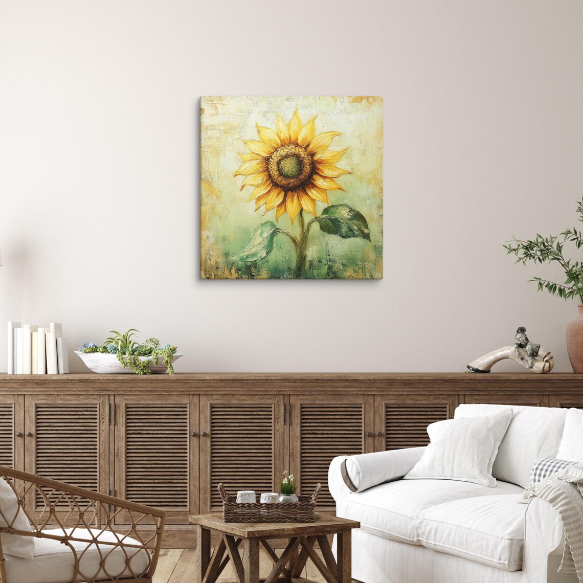 Sunflower Print Large Painting Print Flower Wall Art Nature Art Sunflower Art Sunflower Painting Print Wall Art - Image 5