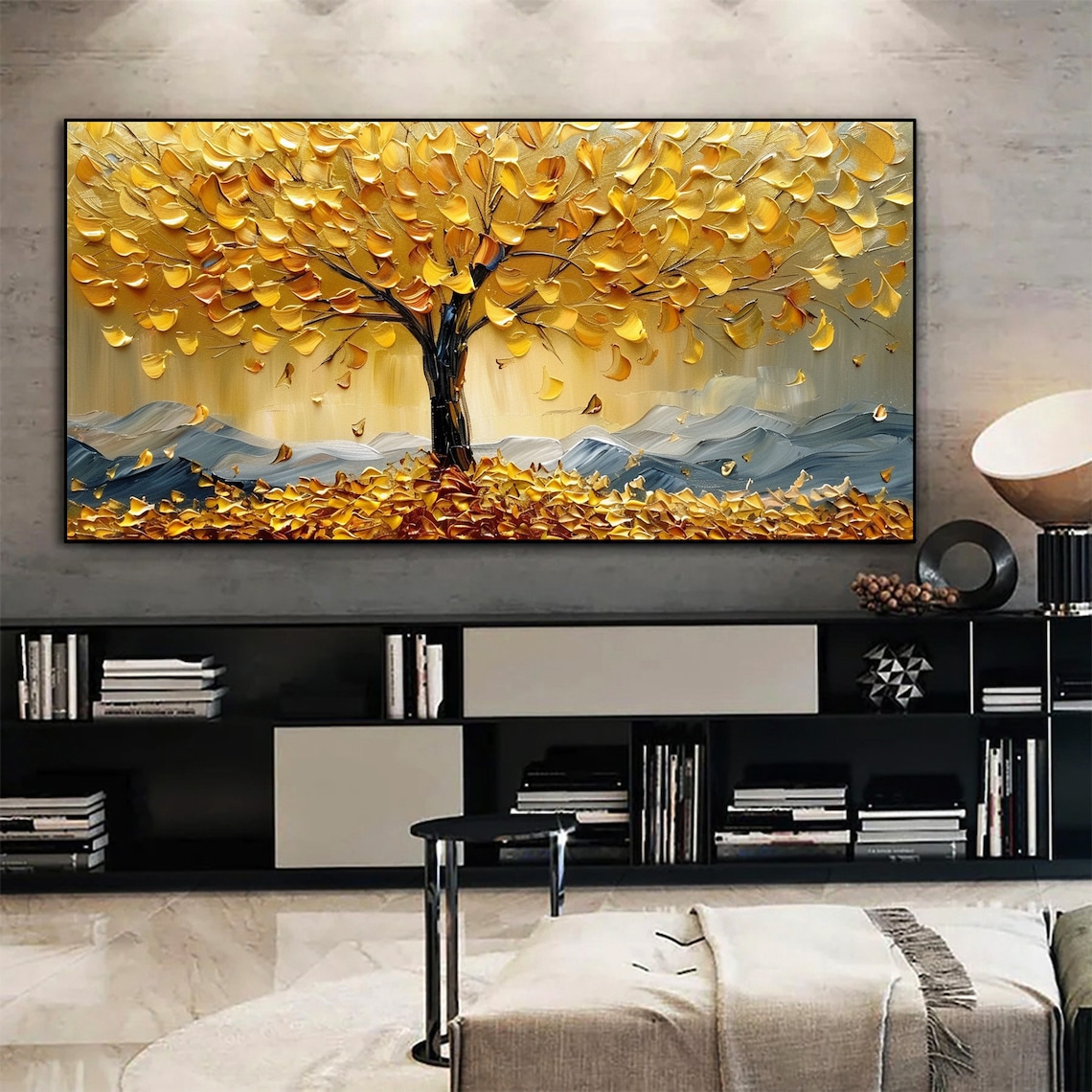 Tree Of Life Abstract Golden Tree Art Print - Image 5