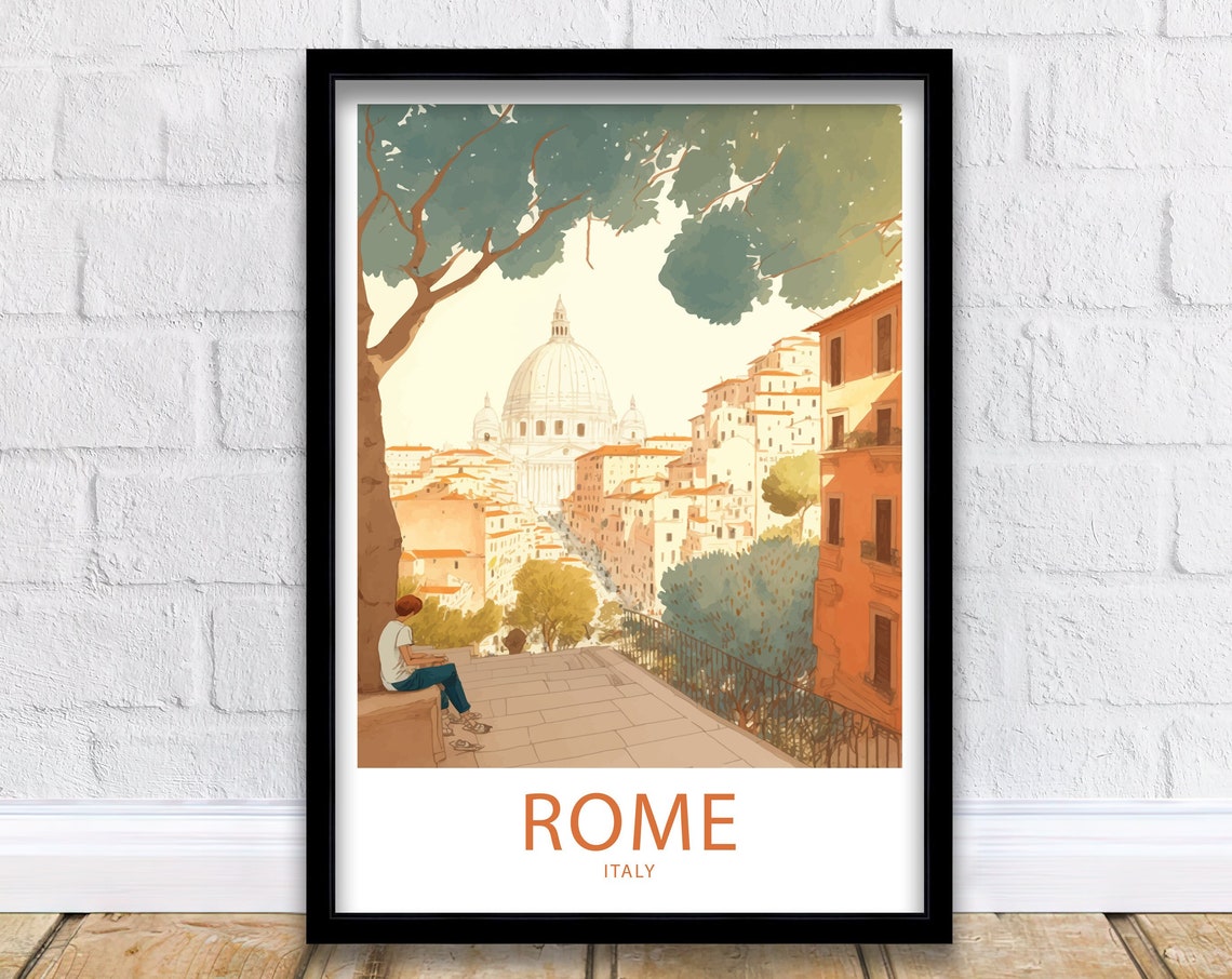 Rome Travel Print Wall Art Rome Italy Travel Poster Gift Rome Italy Scenic Wall Art Rome Italy Gift For Rome Italy Scenic Wall Decor Italy