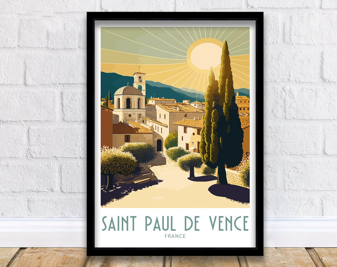 Saint Paul De Vence Travel Print Saint Paul De Vence France Poster Home Dcor Saint Paul De Vence France Print Saint Paul De Vence France