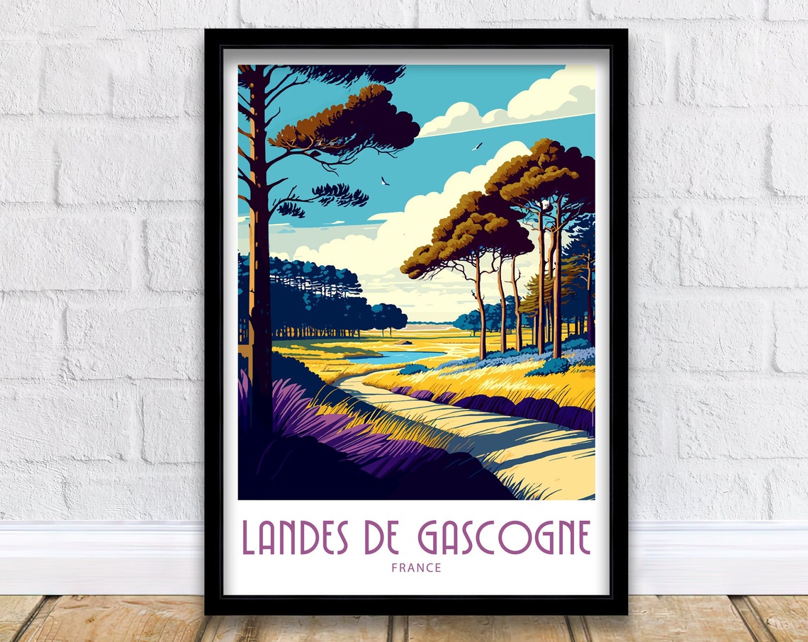 Landes De Gascogne Park Travel Print Landes De Gascogne Park France Poster Home Dcor Landes De Gascogne Park France Art Wall Hanging Gift