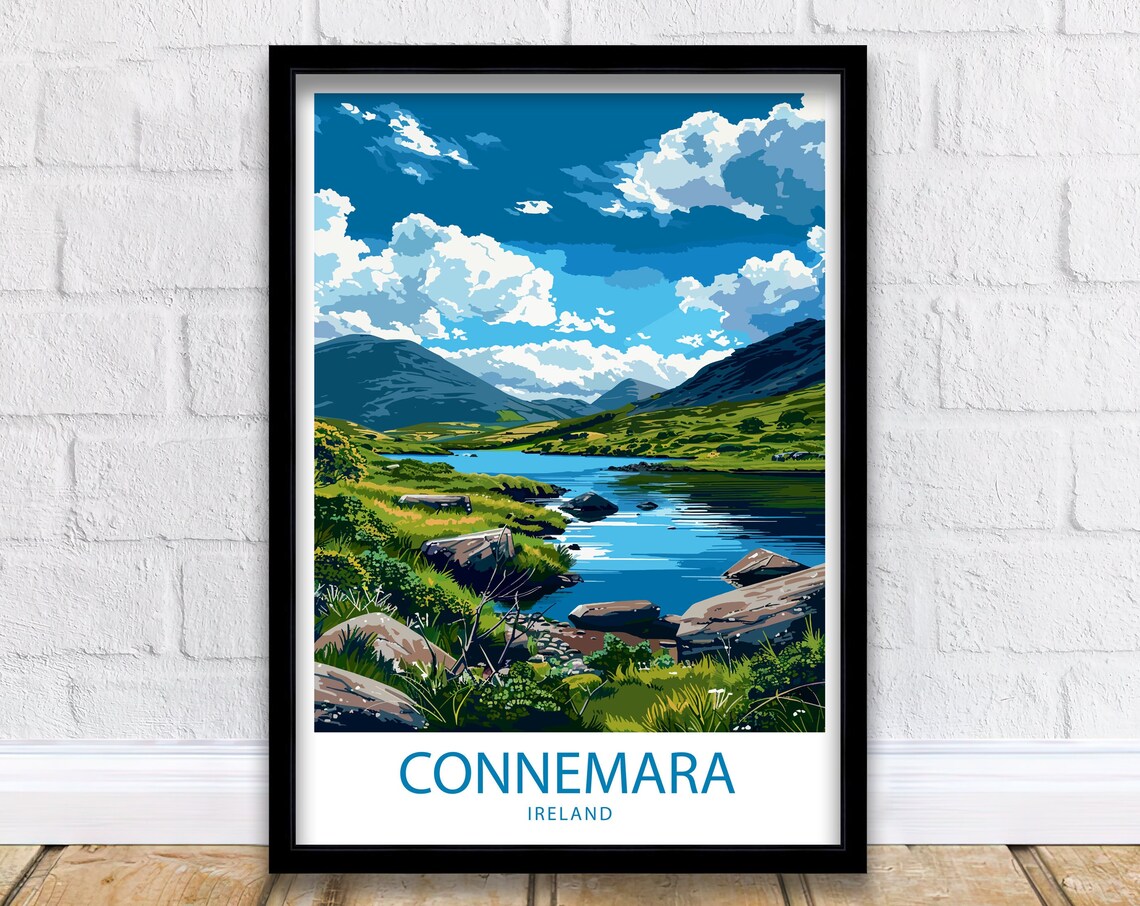 Connemara Ireland Lake and Mountains in the Irish Countryside Poster - Image 6