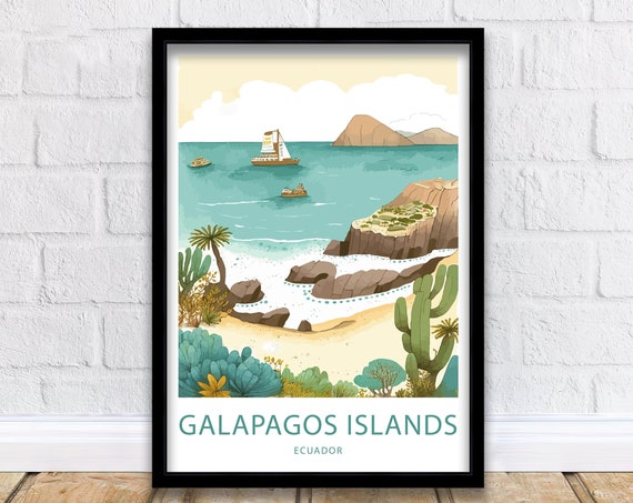 Galapagos Islands Print Galapagos Islands Ecuador Poster Home Dcor Galapagos Islands Ecuador Wall Art Galapagos Islands Ecuador Wall Decor