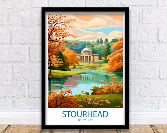 Stourhead Travel Poster, Garden And Estate Decor