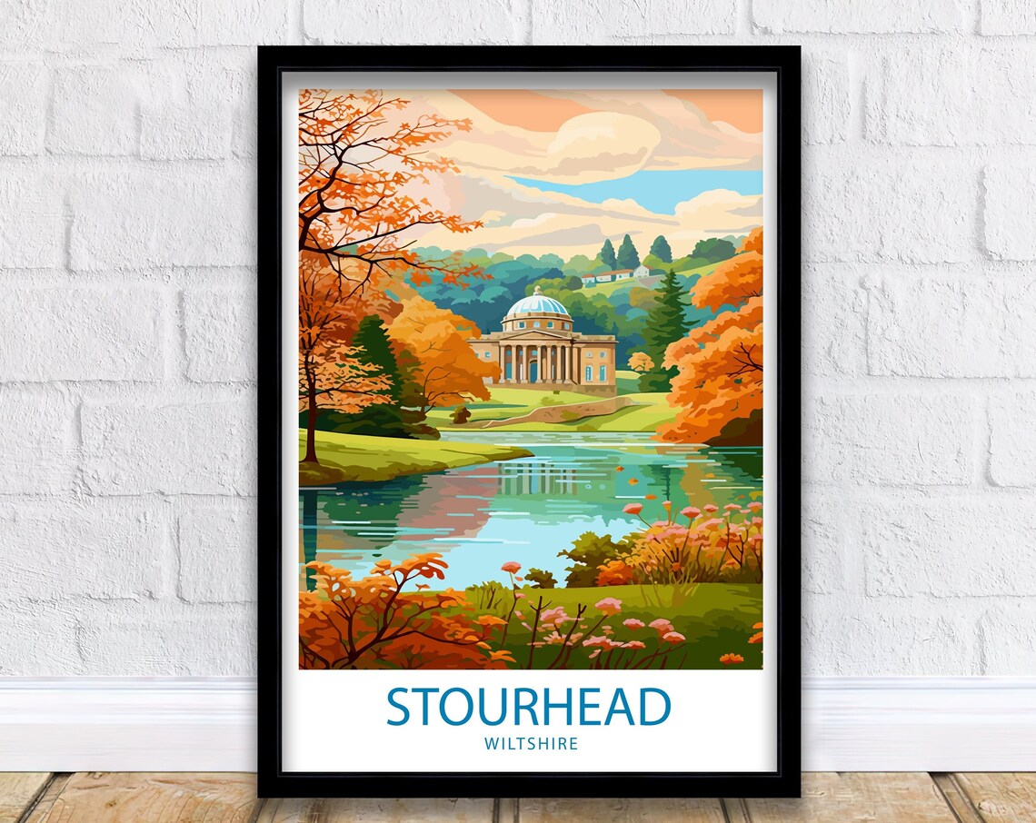Stourhead Travel Poster, Garden And Estate Decor