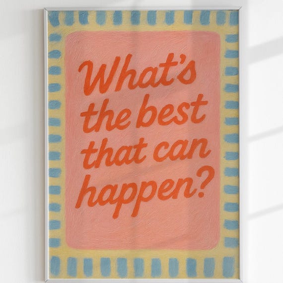 Inspirational Wall Art Print Positive Quote Poster Retro Motivational Home Decor Colorful Artwork